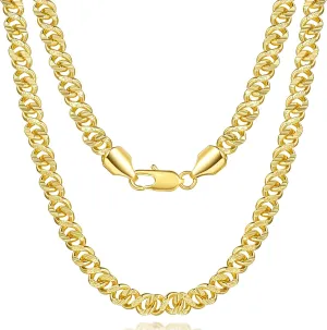 14K Gold Chain for Mens Chunky Cuban Link Chains for Men 14K Gold Necklaces for Womens Chain Necklace Men Mystery and Unique Dainty Golden Necklace for Women Non Tarnish 16-24IN