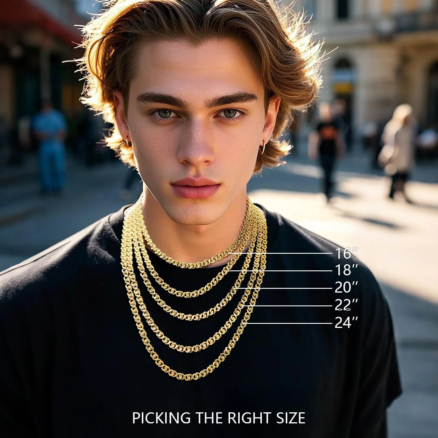 14K Gold Chain for Mens Chunky Cuban Link Chains for Men 14K Gold Necklaces for Womens Chain Necklace Men Mystery and Unique Dainty Golden Necklace for Women Non Tarnish 16-24IN