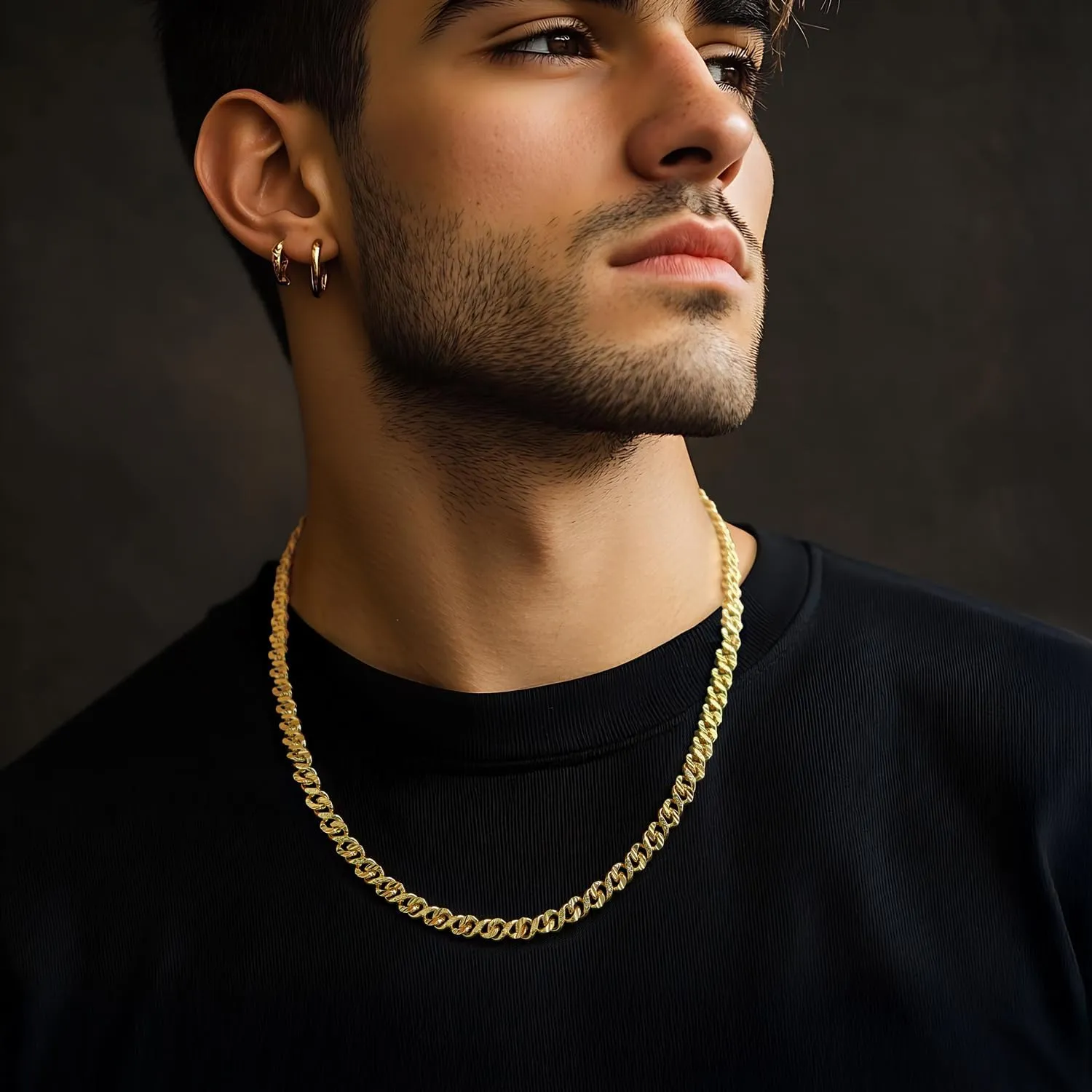 14K Gold Chain for Mens Chunky Cuban Link Chains for Men 14K Gold Necklaces for Womens Chain Necklace Men Mystery and Unique Dainty Golden Necklace for Women Non Tarnish 16-24IN
