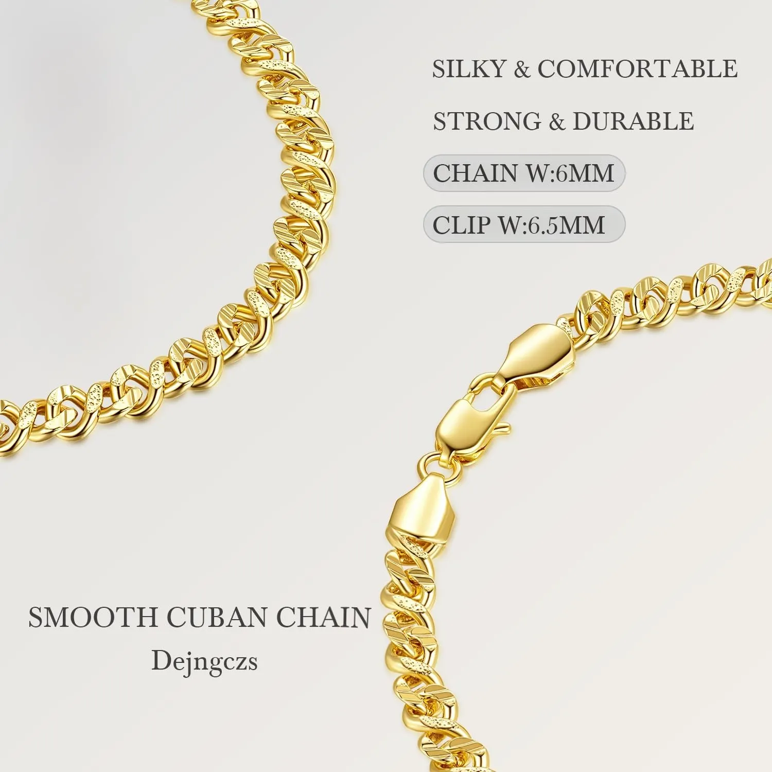 14K Gold Chain for Mens Chunky Cuban Link Chains for Men 14K Gold Necklaces for Womens Chain Necklace Men Mystery and Unique Dainty Golden Necklace for Women Non Tarnish 16-24IN
