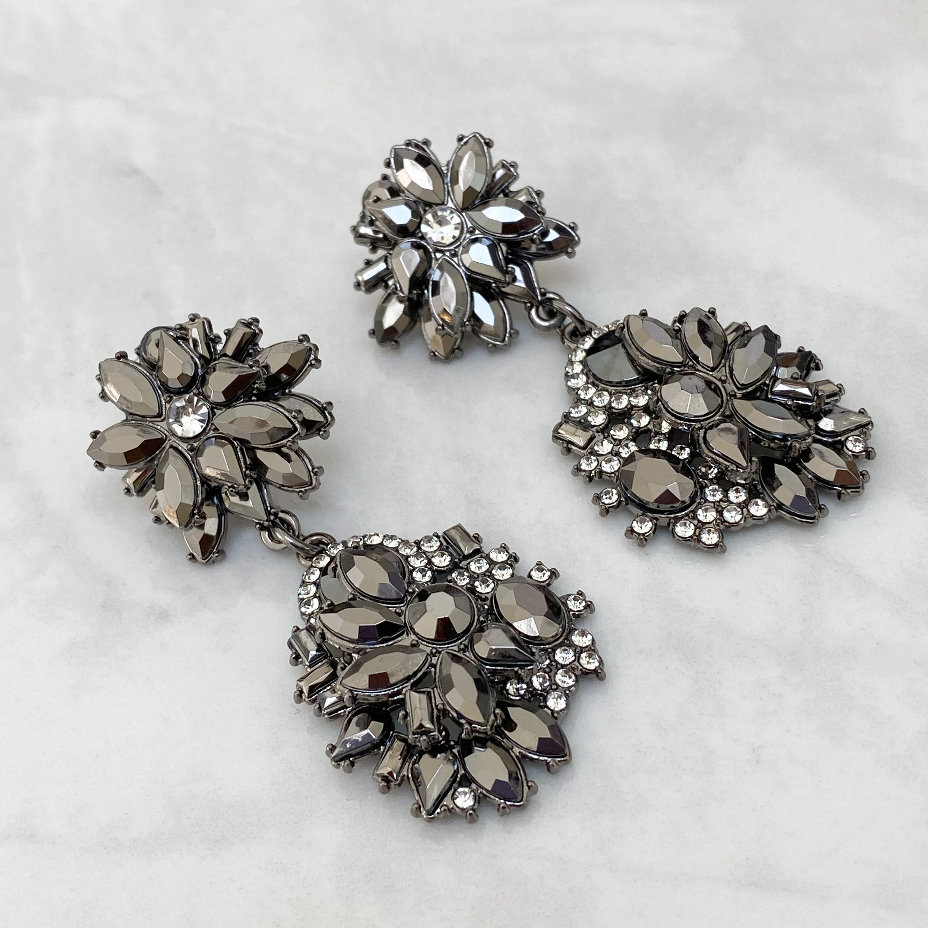 ANOIR Grey Statement Earrings