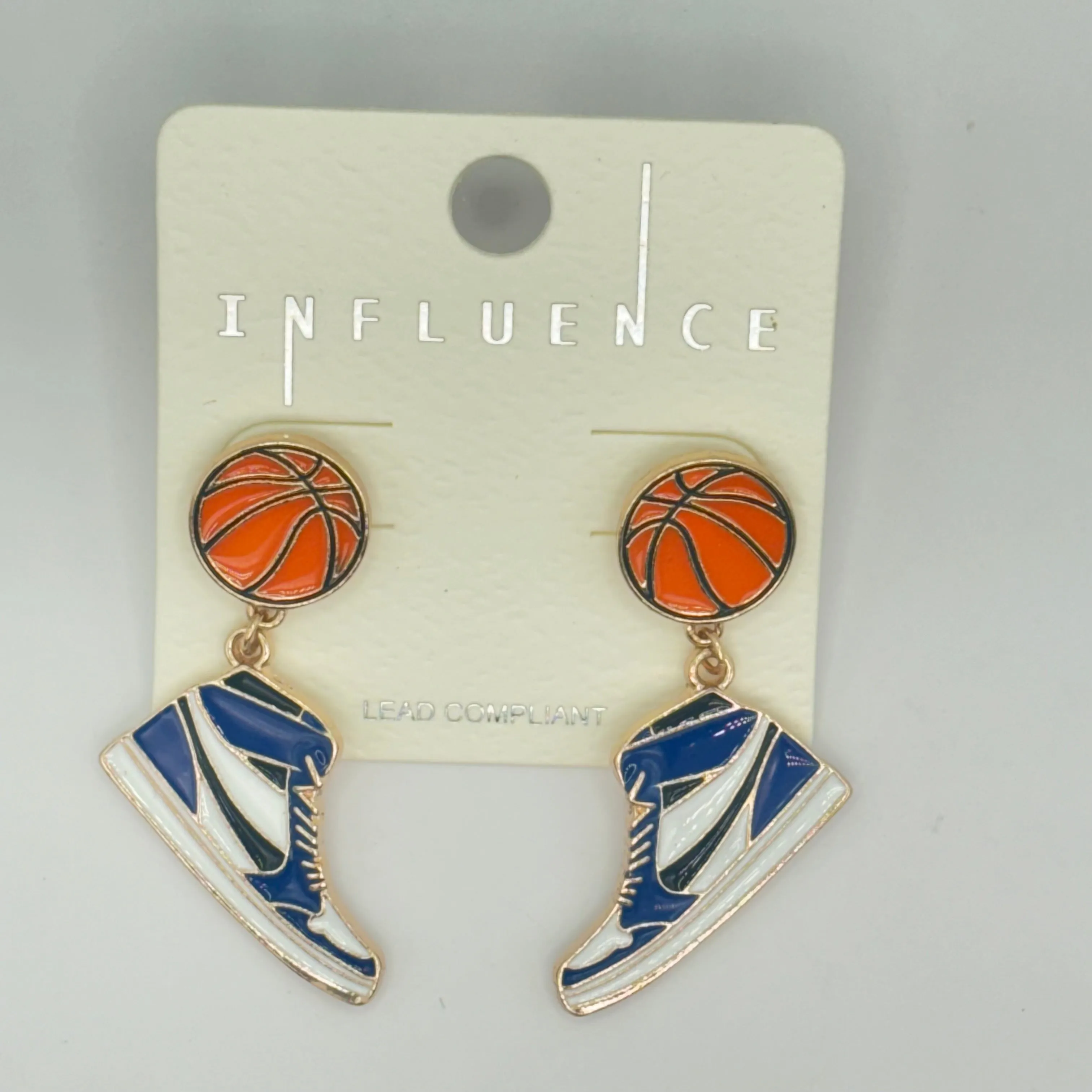 Basketball Post Back Earrings