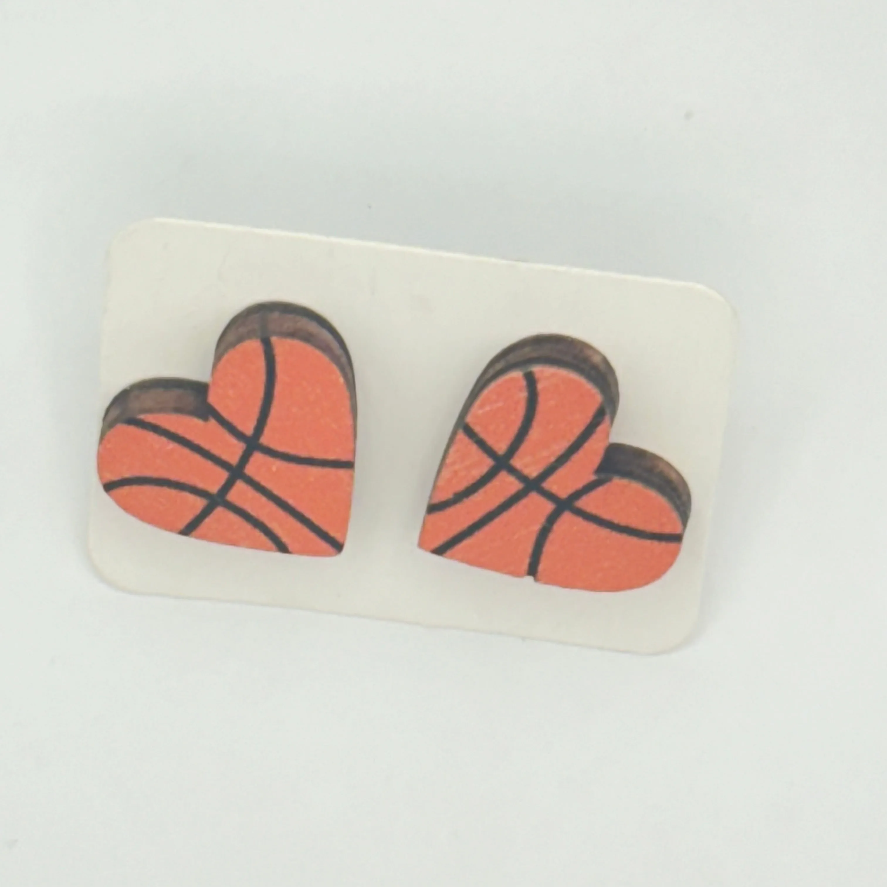 Basketball Post Back Earrings