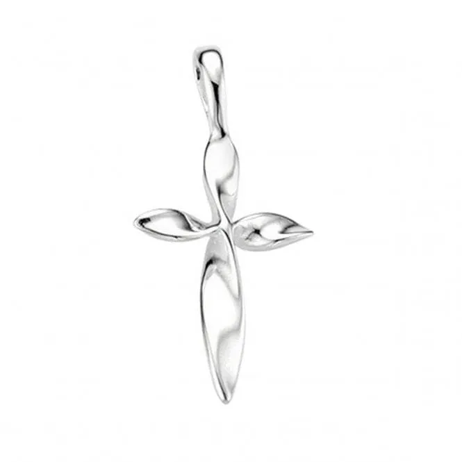 Beginnings Sterling Silver Twisted Cross Pendant P2887