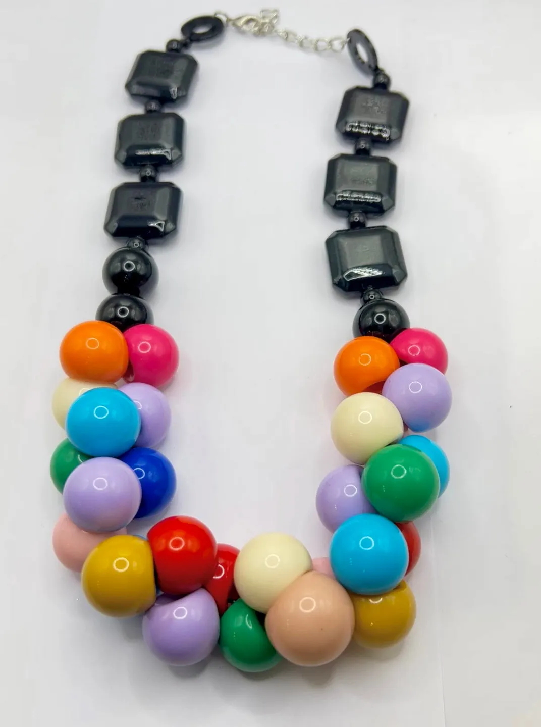 Bubble Gum Beaded Necklace In resin