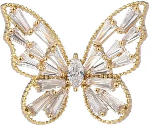 Butterfly Bee Brooches - Rhinestone Butterfly & Bee Lapel Pins - Valentine's Day Gifts for Her