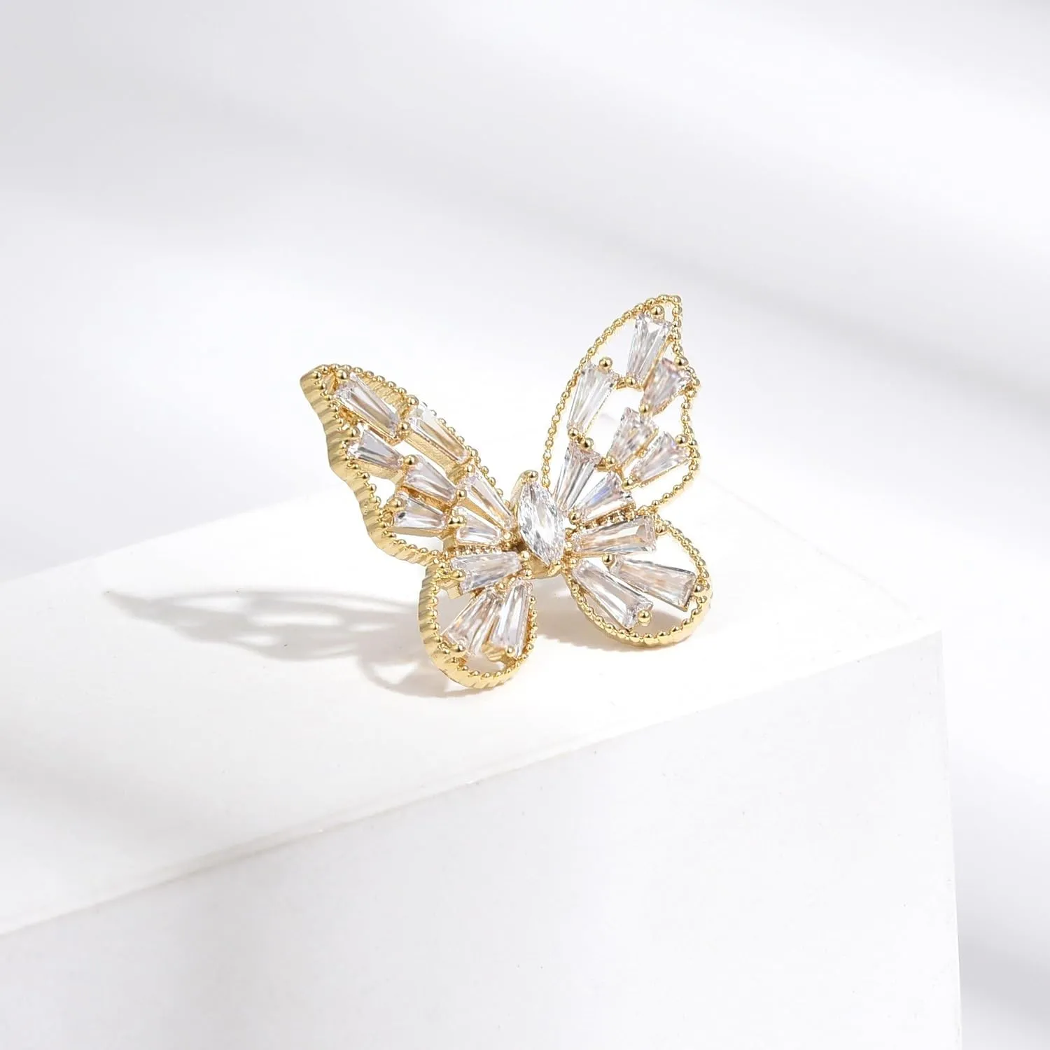 Butterfly Bee Brooches - Rhinestone Butterfly & Bee Lapel Pins - Valentine's Day Gifts for Her