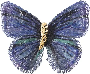 Butterfly Brooch for Women Vintage Gradient Butterfly Brooches Embroidery Colorful Butterfly Brooch Lapel Pins Hats Clothes Dress Accessories Jewelry