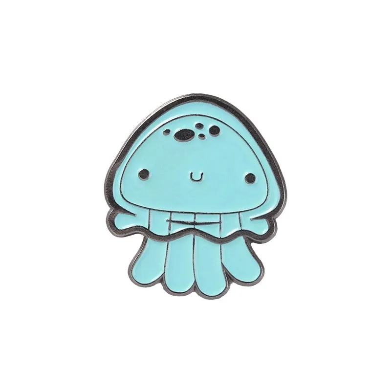 Cartoon Style Pin Animal Starfish Hippocampus Alloy Enamel Unisex Brooches