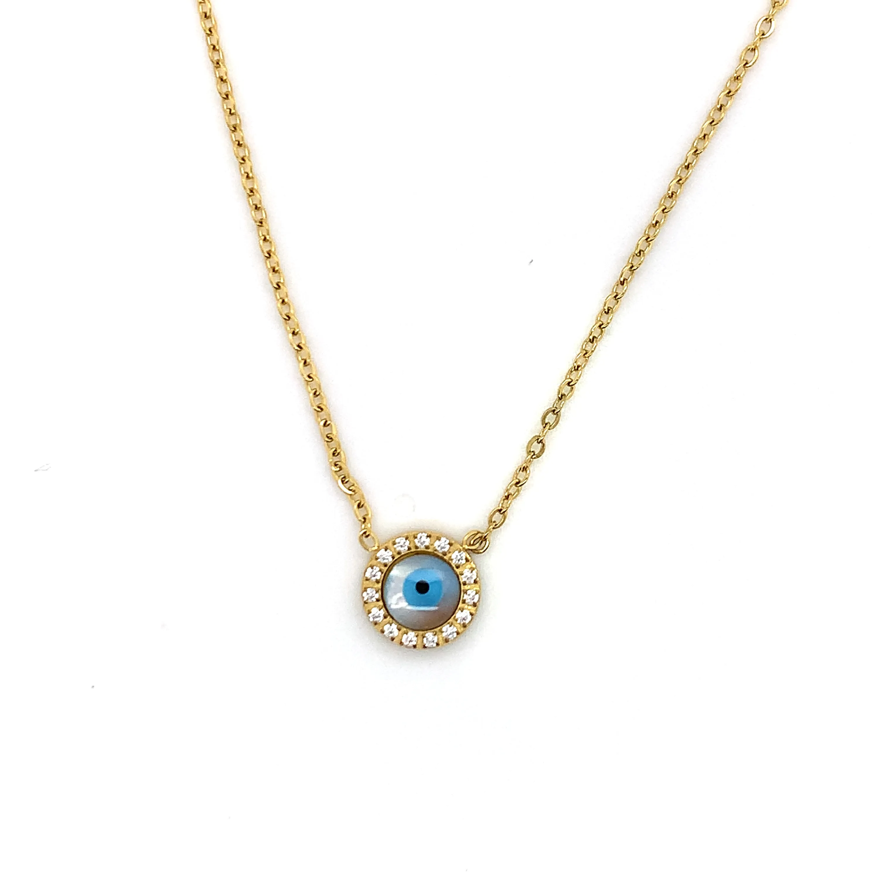 Circle Evil Eye Pendant - 2 colours