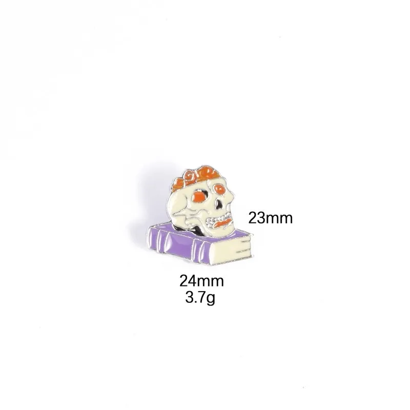 Cute Funny Pin Pumpkin Hat Skull Zinc Alloy Enamel Unisex Brooches