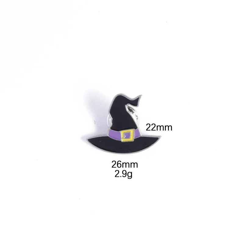 Cute Funny Pin Pumpkin Hat Skull Zinc Alloy Enamel Unisex Brooches