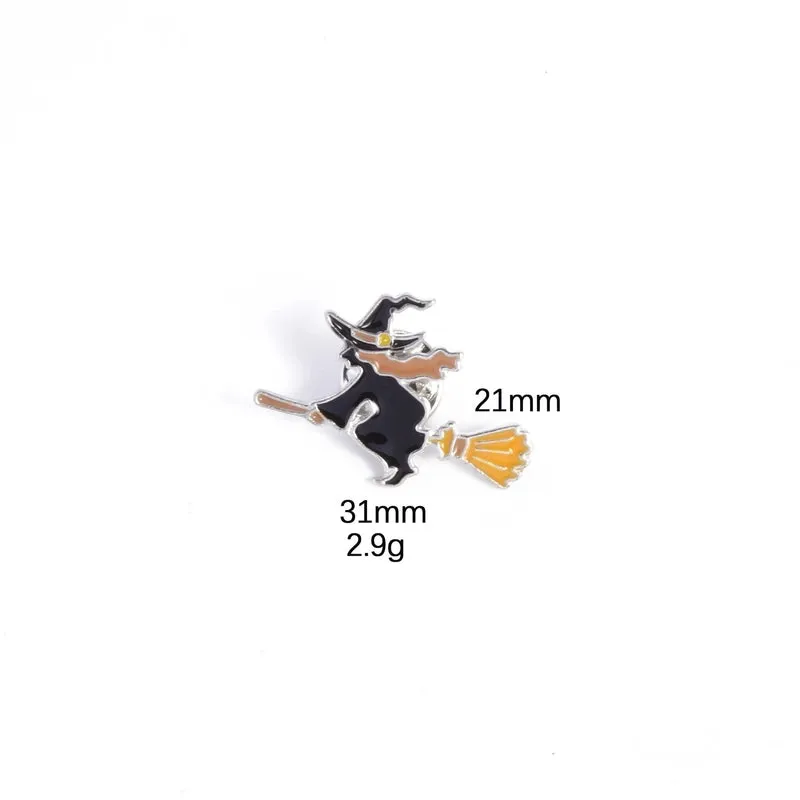 Cute Funny Pin Pumpkin Hat Skull Zinc Alloy Enamel Unisex Brooches