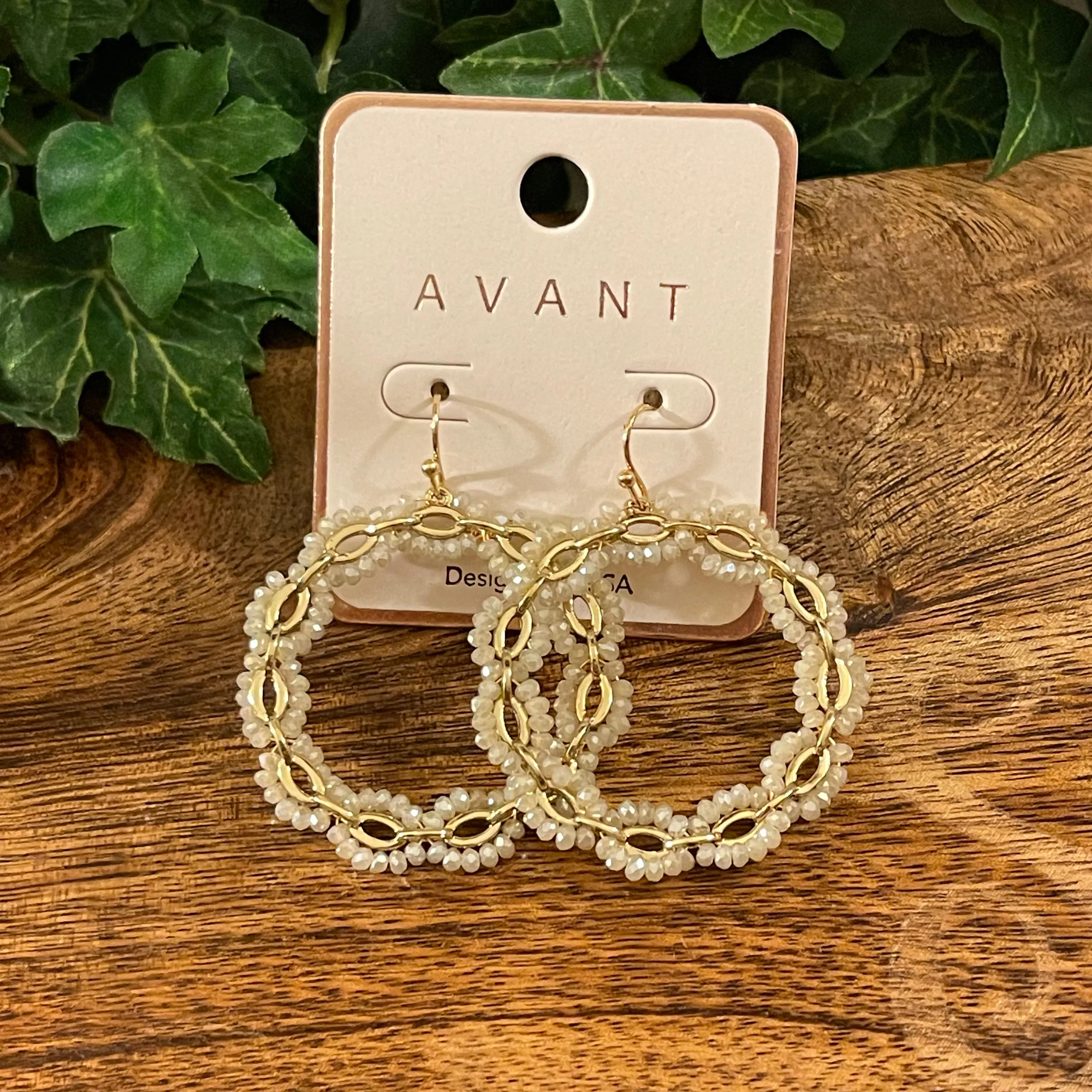 Earrings - Beaded Circular Drop Earrings