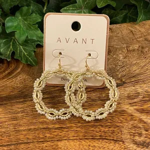 Earrings - Beaded Circular Drop Earrings