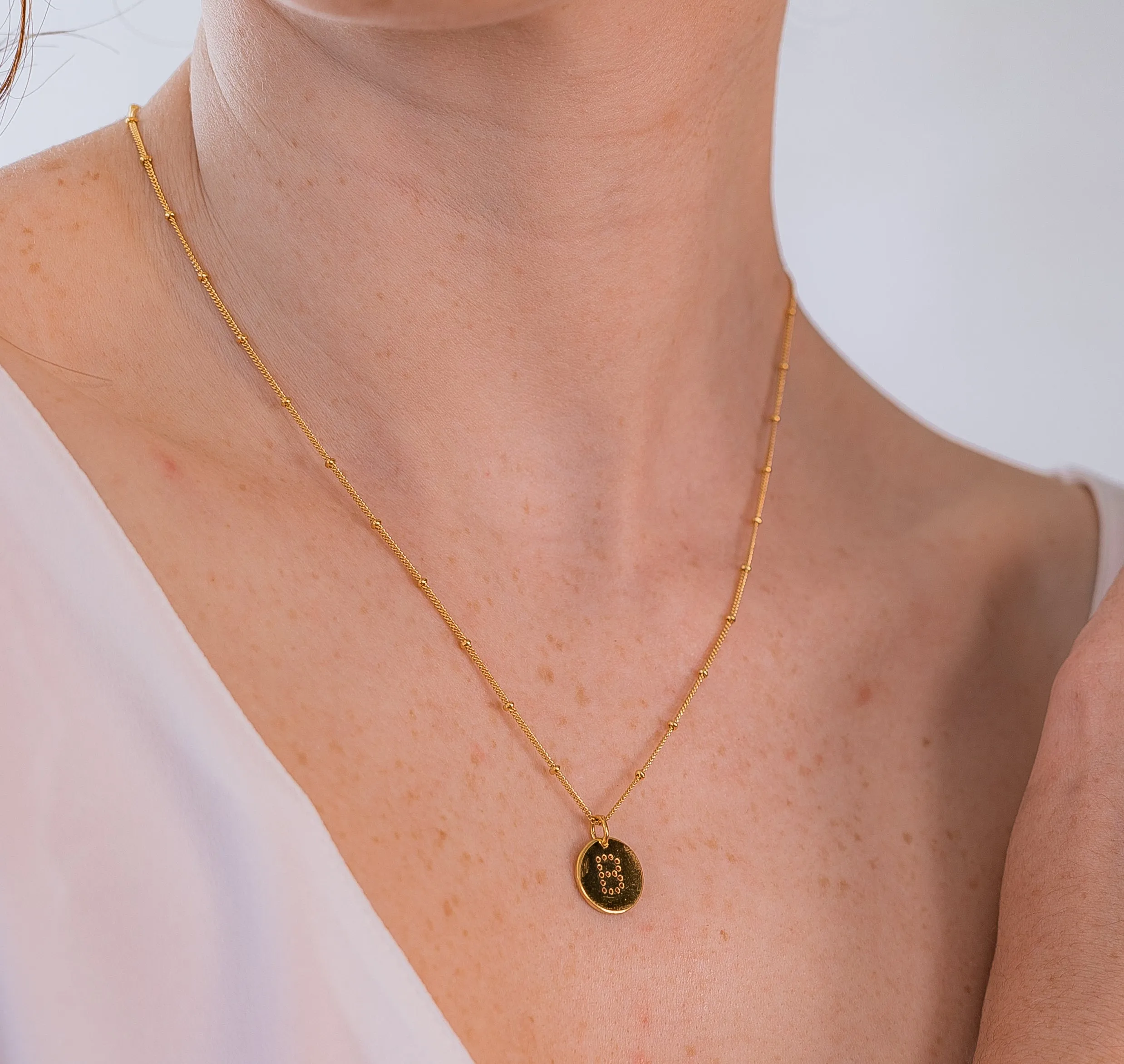 Gold Vermeil Alphabet N Necklace