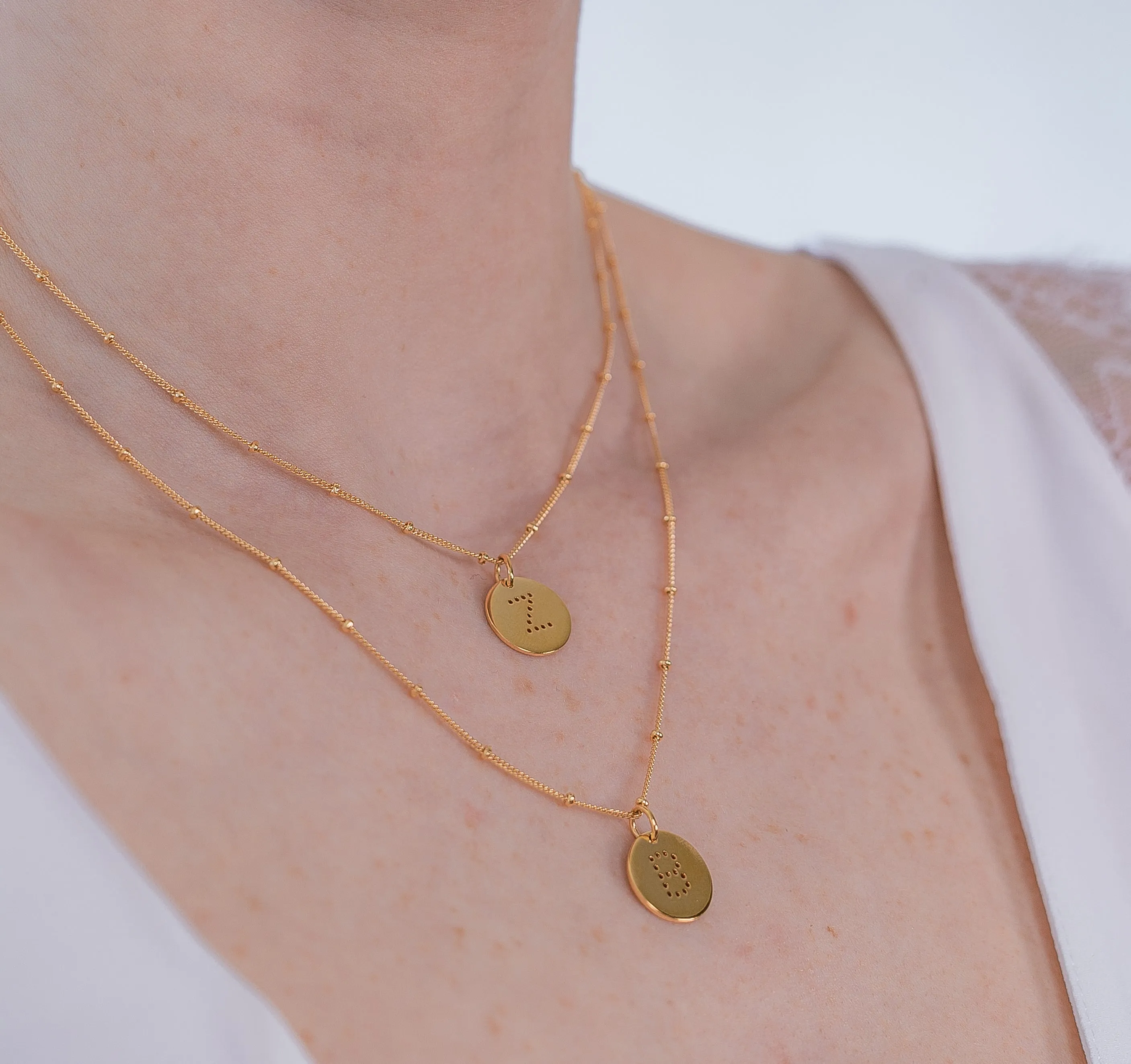 Gold Vermeil Alphabet N Necklace