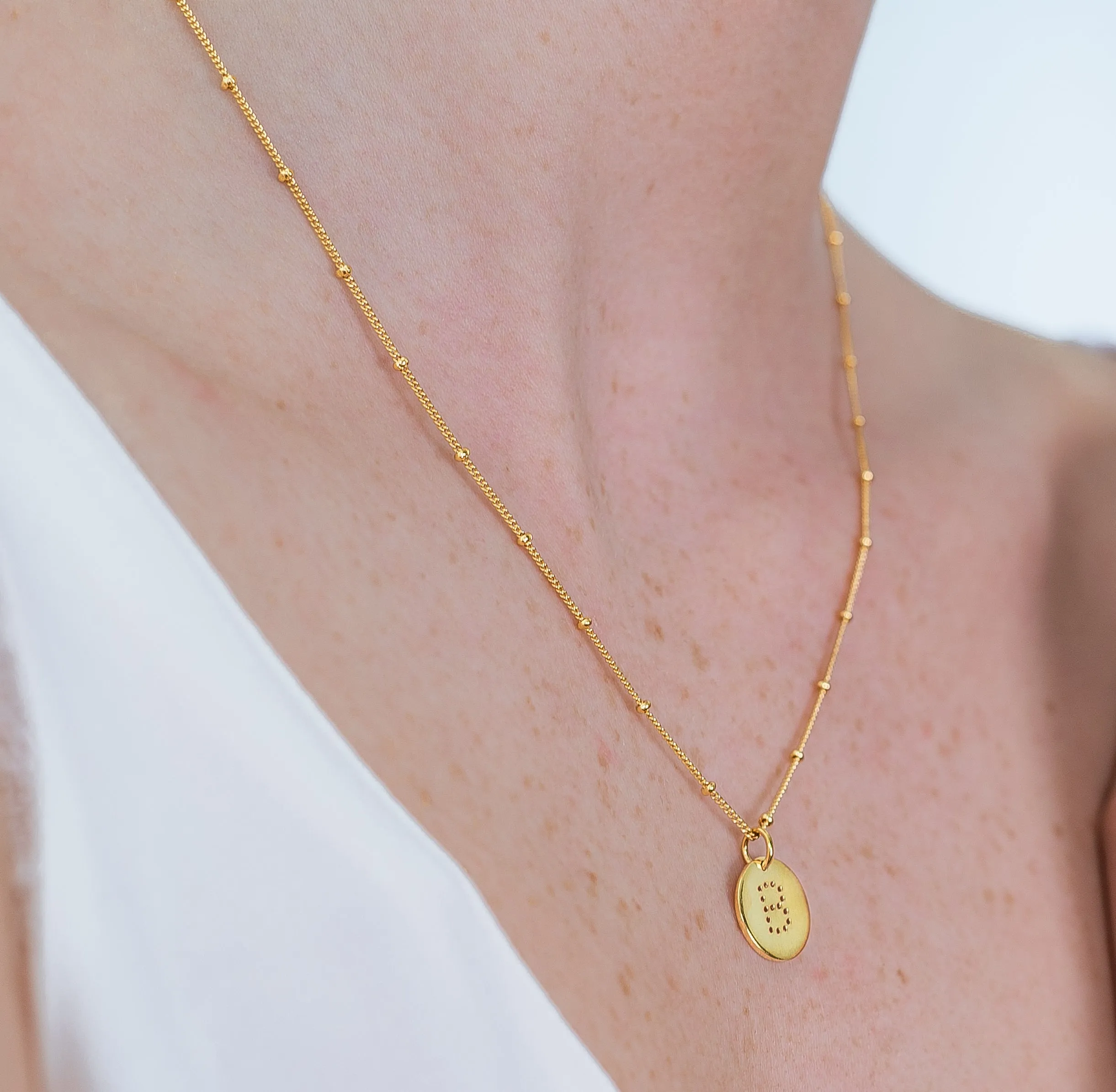 Gold Vermeil Alphabet N Necklace