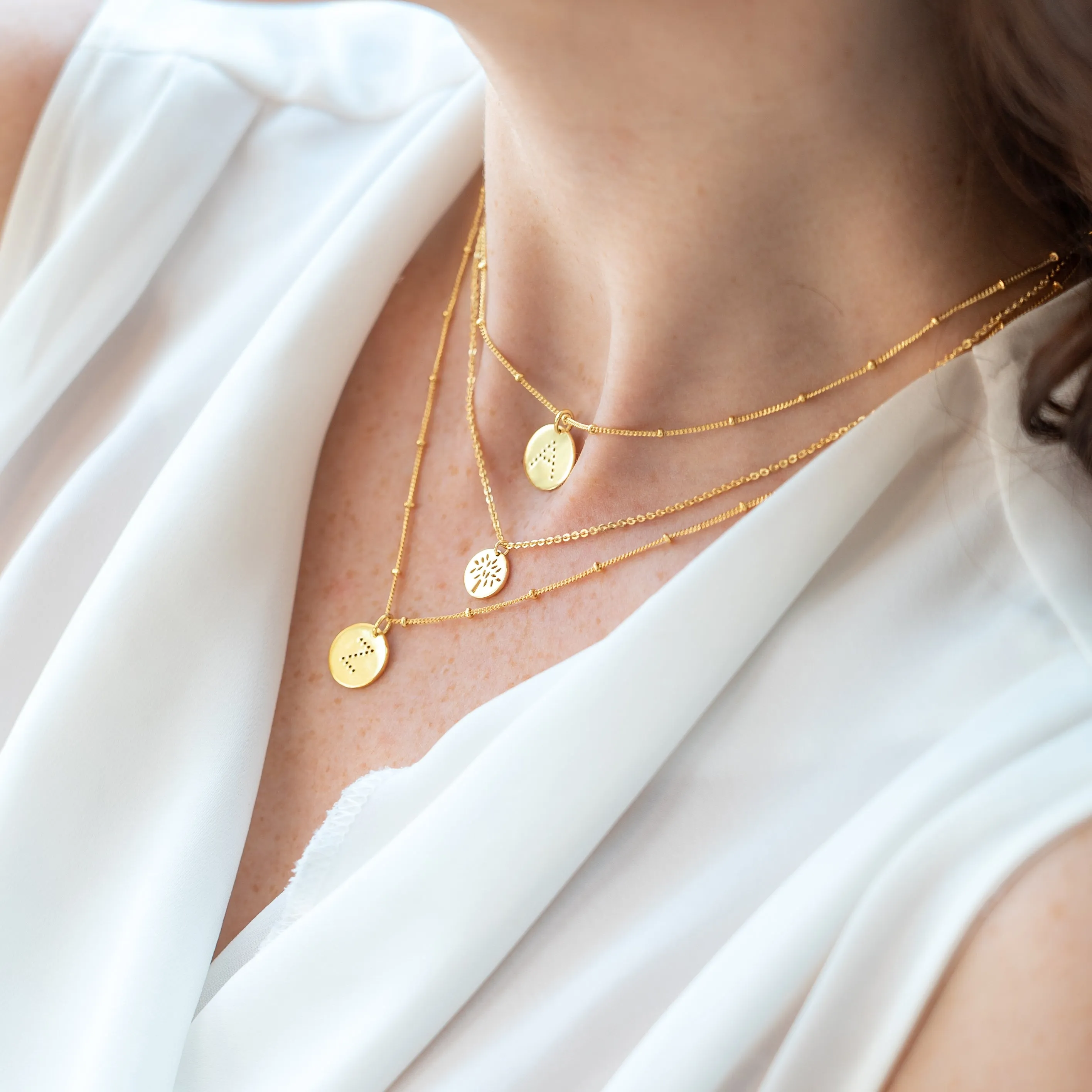 Gold Vermeil Alphabet N Necklace