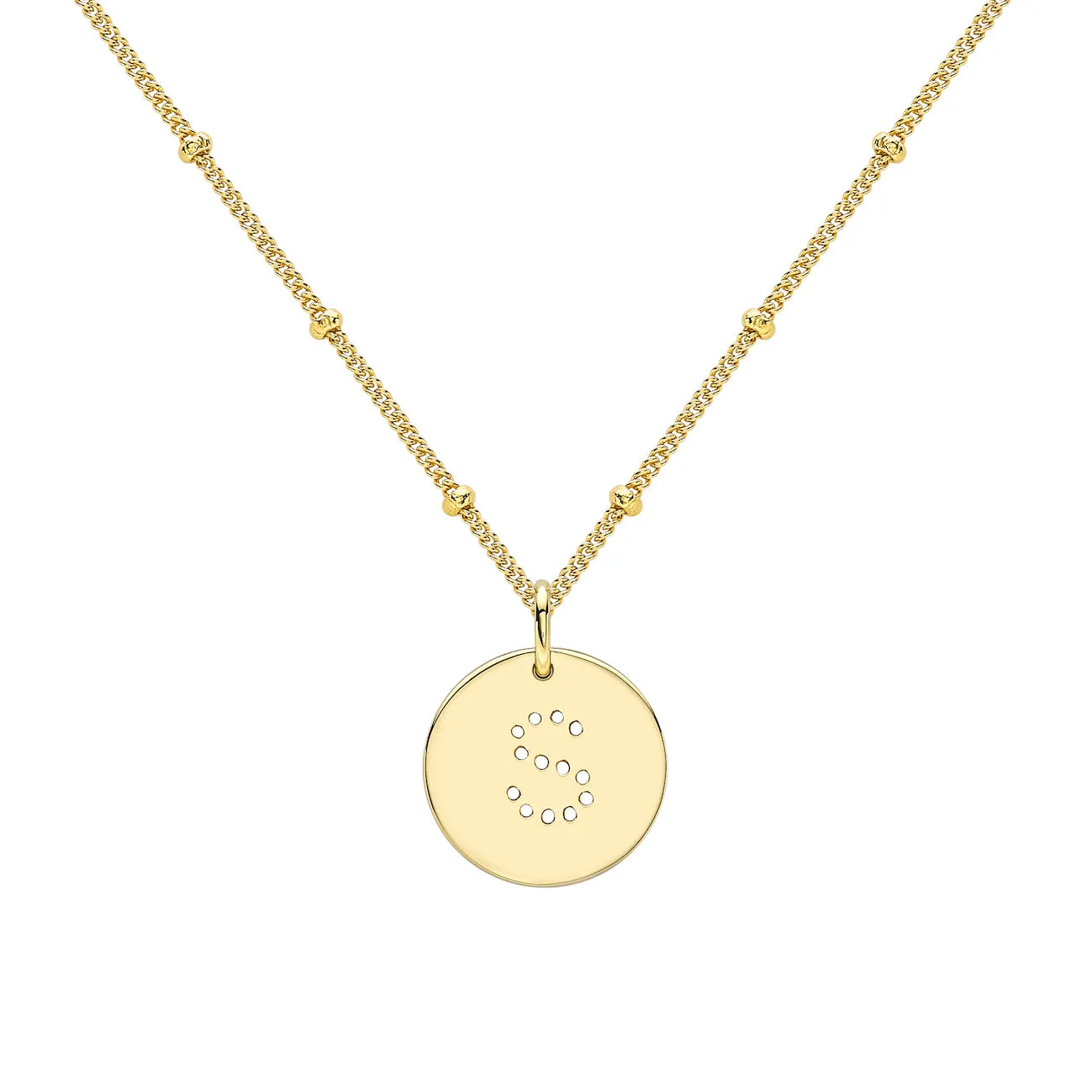 Gold Vermeil Alphabet S Necklace