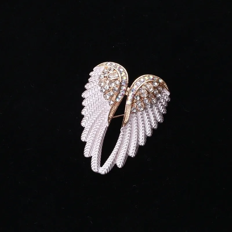 IG Style Modern Style Pin Wings Alloy Enamel Inlay Rhinestones Women'S Brooches