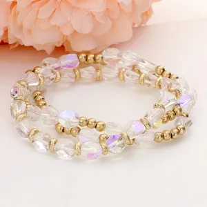 iLLASPARKZ 3PCS - Multi Beaded Stretch Layered Bracelets