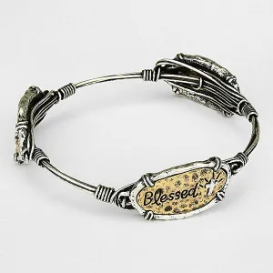 iLLASPARKZ "Blessed" Vintage Bangle Bracelet
