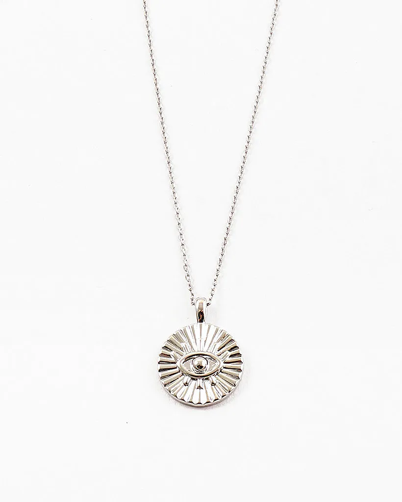 Laser Cut Evil Eye Necklace