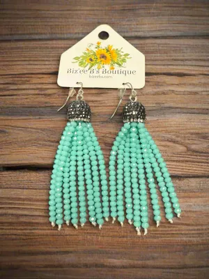 Maya’s Beaded Tassel Earrings