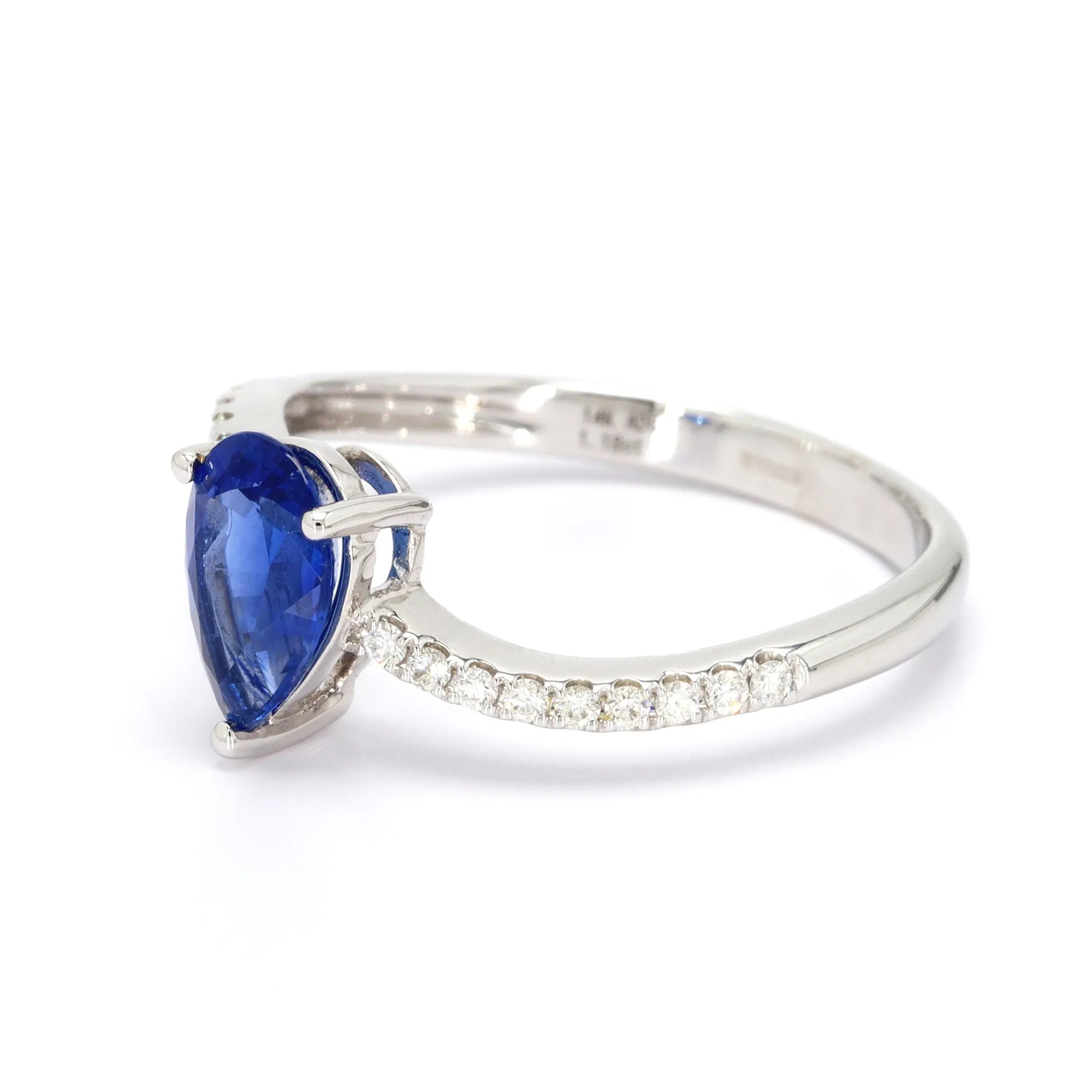 Sapphire and Diamond Wave Ring