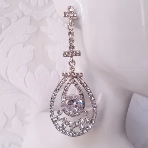 Vintage Glam Bridal Chandelier Earrings