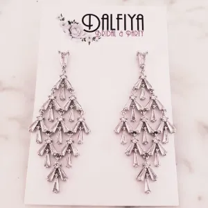 Waterfall Chandelier Wedding Earrings for Glam Wedding